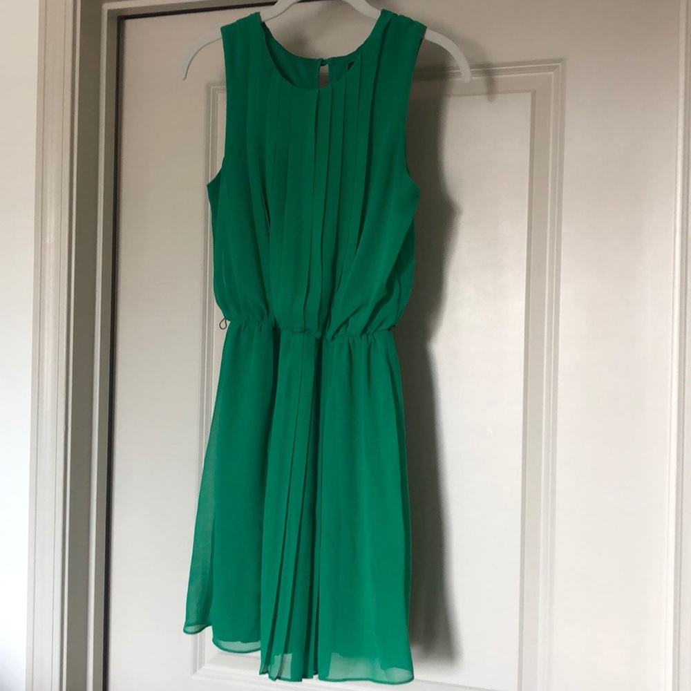 Kelly green chiffon dress